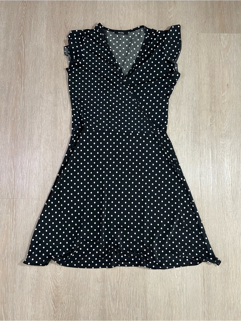 Black Polka Dot Chic Dress - Slight Defect to Inside Bottom Edge